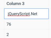 Make HTML Table Editable - jQuery Table.js