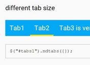 Material Design Inspired Tabbed Navigation Plugin - mdtabs