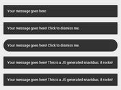 Material Design Inspired jQuery Snackbar and Toast Plugin - snackbarjs