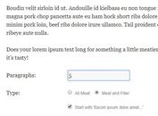 Meatier Lorem Ipsum Generator With jQuery - BaconIpsum.js