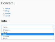Transform Menu List Into Select Dropdown On Mobile - jQuery Harmonia