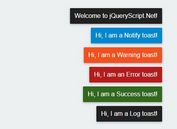 Easy Customizable Message Toaster For jQuery - Toast.js