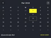 Minimal Event Calendar Plugin With jQuery - mini-event-calendar.js