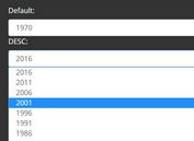 Minimal Dropdown Year Selector With jQuery - year-select