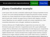 Minimal EU Cookies Law Notice Plugin For jQuery - Cookiebar