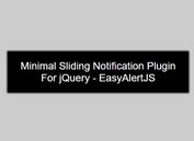 Minimal Sliding Notification Plugin For jQuery - EasyAlertJS
