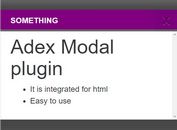 Minimal Themeable jQuery Modal Plugin - Adex Modal