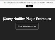 Minimal Top Notification Bar Plugin For jQuery - Notifier