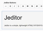 Minimal WYSIWYG Text Editor With jQuery And Bootstrap - Jeditor