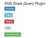 Minimal jQuery Social Media Button Integration - Sns Share