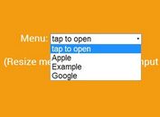 Minimalist jQuery Responsive Dropdown Menu Plugin - Input Menu