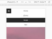 Mobile-friendly Hamburger Menu In jQuery And CSS3
