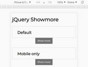 Mobile-compatible Read More/Read Less Plugin - jQuery Showmore