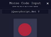 Morse Code Input For Text Field - jQuery morseCodeInput.js