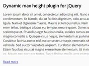 Multiline Text Truncation Plugin With jQuery - Dynamic Max Height
