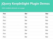 Multipurpose jQuery Plugin For Sticky Elements - KeepInSight