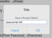 Native JS Dialog Replacement Plugin For jQuery - wAlert