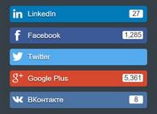 Nice Social Share Buttons with Counters - jQuery SharePage