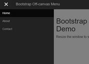 Off-canvas Push Menu jQuery Plugin For Bootstrap