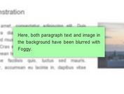 Page Elements Blurring Plugin For jQuery - foggy