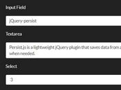 Persist Form Data Using HTML5 Local/Session Storage - Persist.js