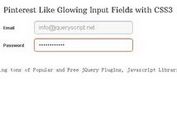 Pinterest Like Glowing Input Fields with CSS3