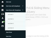Cross-platform Pull And Slide Navigation - jQuery flat-menu