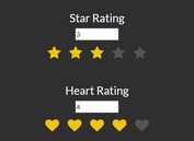 Small Rating Controls With Custom Icons - jQuery RatingStars