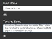 Remaining Character Counter jQuery Plugin For Text Fields