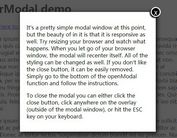 Responsive & Auto-Centering Modal Window Plugin with jQuery - egrModal