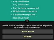 Responsive EU Cookie Law Notice Plugin For jQuery - Cookies Message