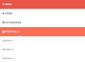 Responsive Flat Dropdown Menu with jQuery and CSS3