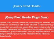 Responsive Sticky Header Plugin For jQuery - Fixed Header