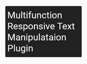 Multifunction Responsive Text Manipulataion Plugin - jQuery textFitter