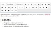 Responsive WYSIWYG Text Editor with jQuery and Bootstrap - LineControl Editor