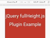 Set Element Height To 100% - jQuery fullHeight.js