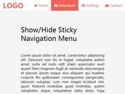 Show/Hide Sticky Navigation with jQuery and CSS3