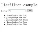 Simle Html List Filter Plugin with jQuery - listfilter