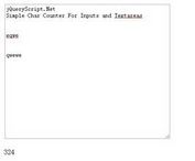 Simple Char Counter For Inputs and Textareas