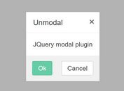 Simple Customizable Modal Dialog Plugin with jQuery - Unmodal