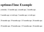 Simple Human-Friendly Relative Date Formatting Plugin - optimusTime