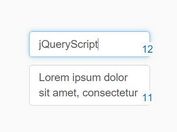 Simple Live-updating Text Counter Plugin For jQuery - textCounter