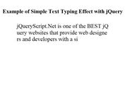 Simple Text Typing Effect with jQuery
