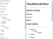 Simple jQuery Based Markdown Editor with Live Preview