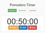 Simple jQuery & Bootstrap Based Pomodoro Timer App - Pomodoro-timer