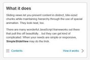 Simple jQuery Plugin For Responsive Sliding View - SimpleSlideView