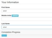 Simple jQuery Progress Bar For Form Completion - Progress Bar