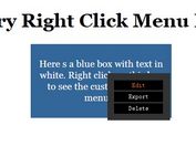 Simple jQuery Right Click Menu Plugin