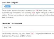 Simple jQuery Tab Completion Plugin - Tab Complete