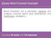 Simple jQuery Word and Character Counter For Text Box - Word Counter